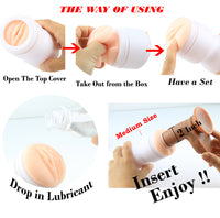 Male Masturbator Pocket Pussy Cup Sex Toys for Men Fantasy Vaginal (Virgin Girl)