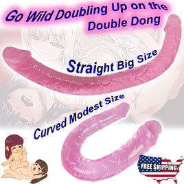 Small & Long Double Sided Ended Headed Dildo Penetration Dong