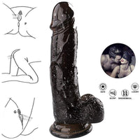 Crystal Addiction Clear 7” Dildo with Balls