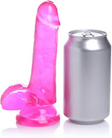 Crystal Addiction Clear 7” Dildo with Balls