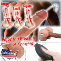 3Size Ejaculating Squirting Dildo Silicone Dong Suction Cup Penis Cum Sperm Cock