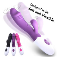 30 SPEED RABBIT Dual Vibration Waterproof Dildo Vagina Clitoris