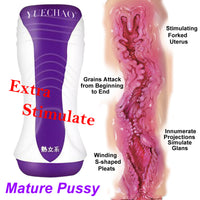 Male Masturbator Pocket Pussy Cup Sex Toys for Men Fantasy Vaginal (Mature Pussy)