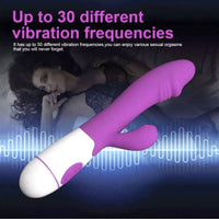 30 SPEED RABBIT Dual Vibration Waterproof Dildo Vagina Clitoris