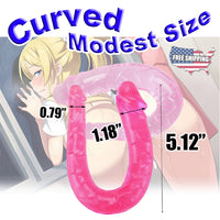 Curved Modest Double Sided Ended Headed Dildo Penetration Dong