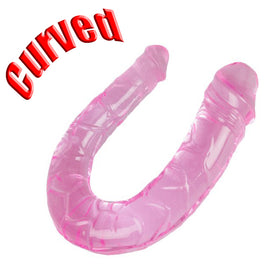 Curved Modest Double Sided Ended Headed Dildo Penetration Dong