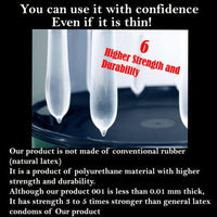 Ultra Thin 0.01mm Condoms-12pcs Natural polyurethane Latex-free