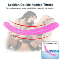 16" Long Double Sided Ended Headed Dildo Penetration Dong Sex Toys for Lesbian